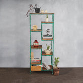 Wood Display Unit in Distress Green